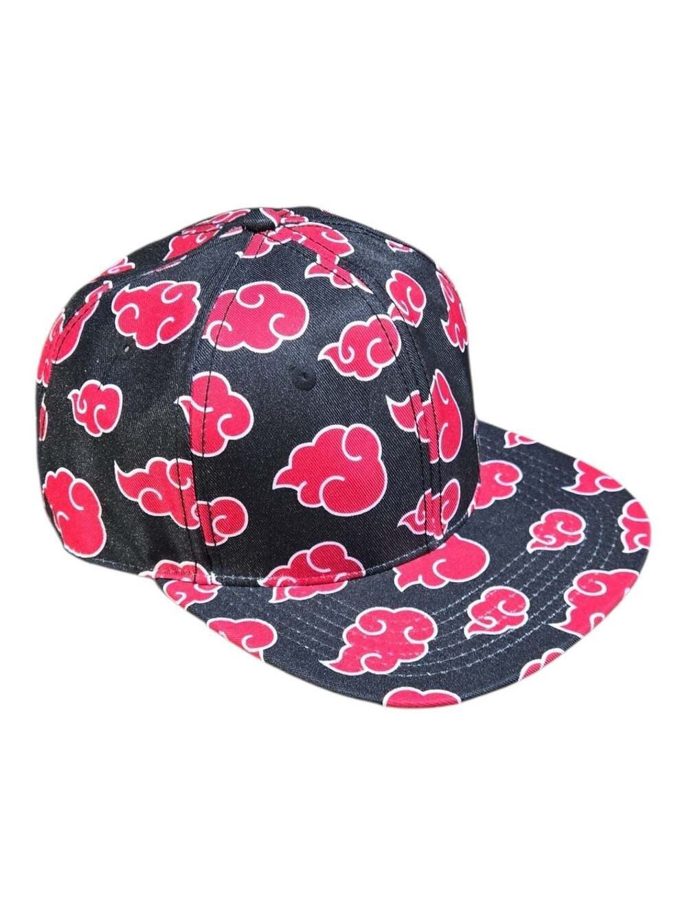 Naruto Shippuden Akatsuki Black Red Cloud Snapback Cap